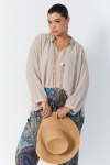 Plain voile layered blouse