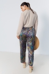 Satin print pants