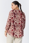 Printed blouse with lurex thread