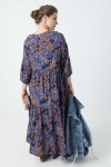 Bohemian long dress floral print eco-responsible fabric