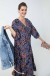 Robe longue boheme impression floral tissu eco-responsable
