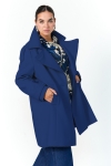 Manteau uni style caban en 7/8