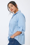 Plain shirt in soft cotton poplin