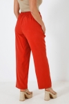 Straight-fit, elasticated, plain tailored trousers 