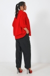 Plain voile blouse layered with a Mao collar