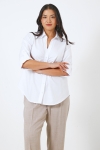 Plain cotton poplin shirt