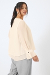 Blouse en voile uni en superposition