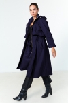 Long waterproof trench coat with hood