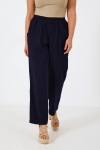 Plain tailored trousers with elasticated waist