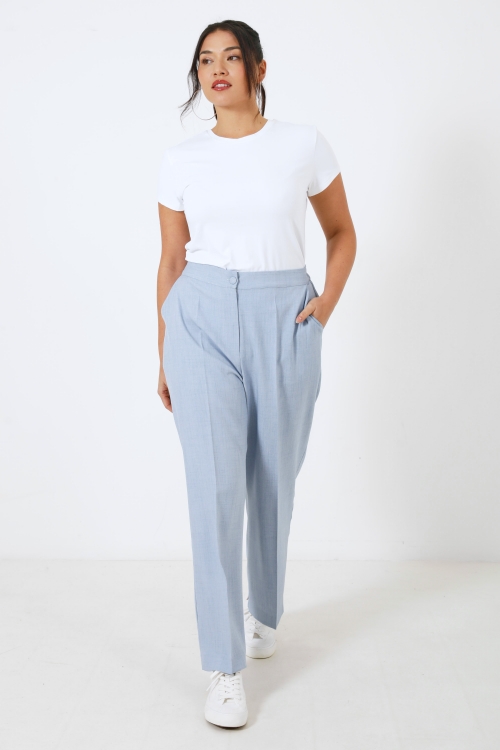 Pantalon tailleur en fil à fil