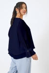 Blouse en voile uni en superposition