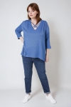 Fine knit tunic with V-neck