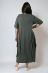 Long oversized dress in flowing knit 