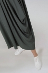 Long oversized dress in flowing knit 