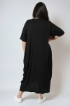 Long oversized dress in flowing knit 