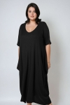 Robe longue oversize en maille fluide 