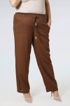 Pantalon en lin viscose uni