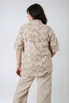 plain embroidered cotton shirt