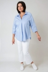 V-neck poplin blouse