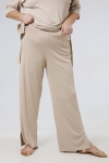 Plain ribbed pants