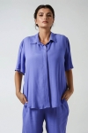 Chemise unie en crepe viscose qualite ultra fluide