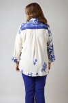 Blouse en viscose ecovero patch de deux motifs