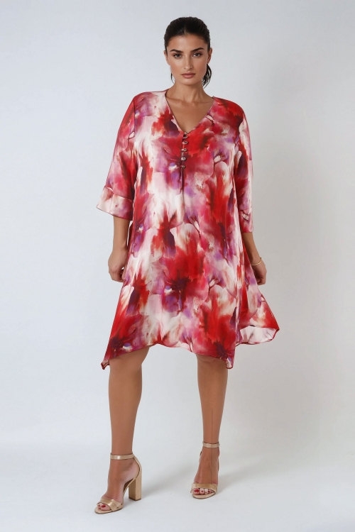 Tunique en imprimé twill viscose supérieure fluide 