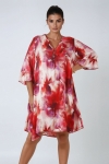 Tunic in fluid viscose twill print upper 