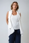 Cascading front ribbed knit vest