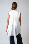 Cascading front ribbed knit vest