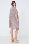 Mid-length dress in ultra-fluid viscose crepe