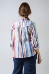 Printed cotton voile blouse