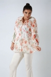 Printed viscose muslin shirt and top