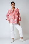 Printed blouse with a satin effect base.