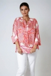 Printed blouse with a satin effect base.