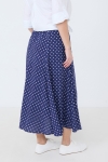 Ecovero viscose polka dot paneled skirt