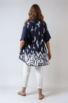 Viscose tunic with flared hem