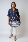 Viscose tunic with flared hem