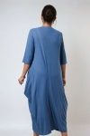 Long oversized dress in flowing knit 