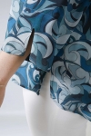 Blouse imprimé avec base en  crèpe viscose ultra  fluide 