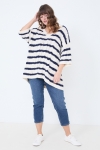 Pull tricoté rayure bayadère bicolor