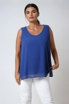 Double tank top in plain voile