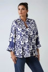Blouse en viscose ecovero patch de deux motifs
