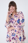 Chemise de forme trapèze en imprimé floral.