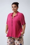 Plain shirt in ultra-fluid quality viscose crepe