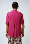 Plain shirt in ultra-fluid quality viscose crepe