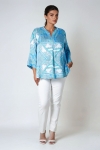 Printed blouse with a satin effect base.