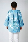 Printed blouse with a satin effect base.