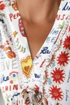 Long bohemian-style dress in a print