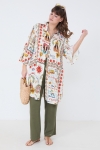 Long shirt with “peace and love” print